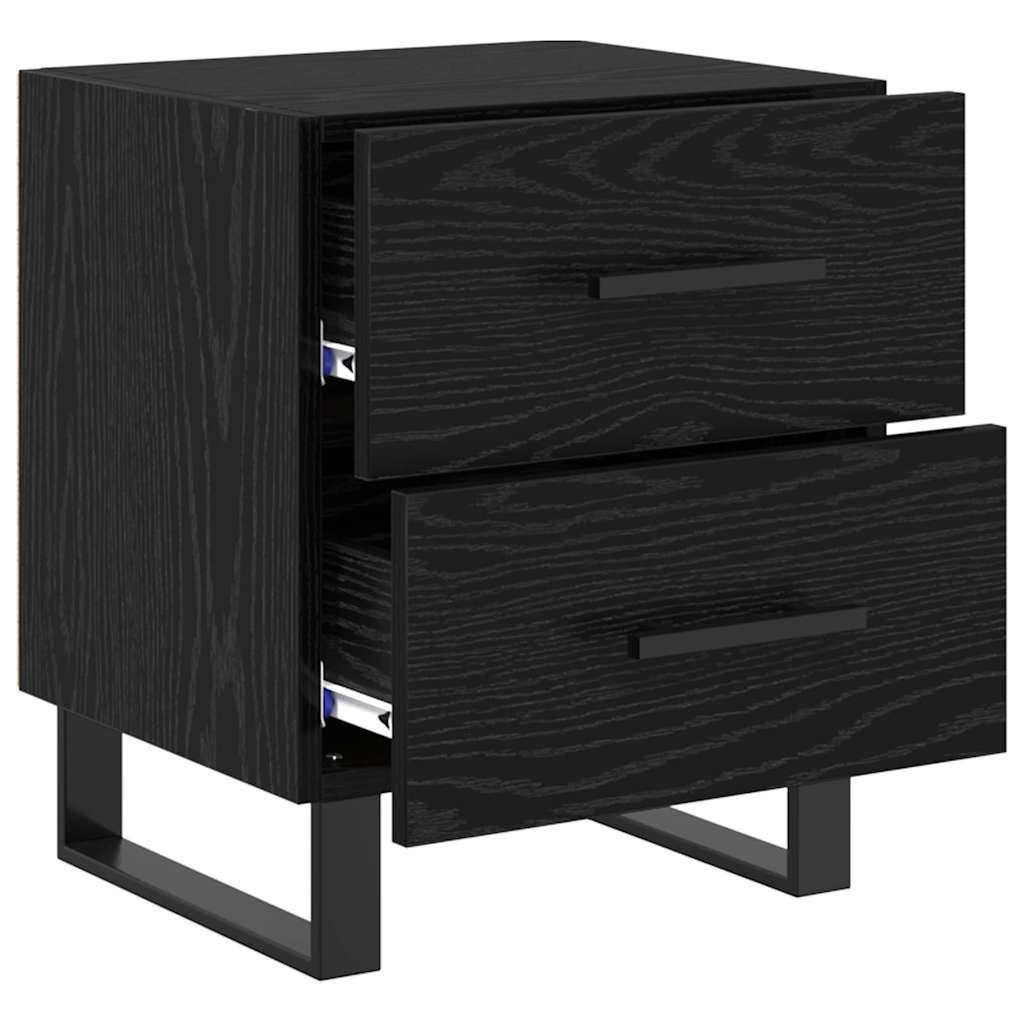 Nattbordskap Svart Eik 40 x 35 x 47,5 cm Konstruert tre