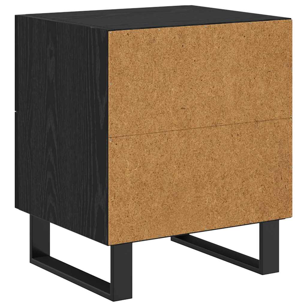 Nattbordskap Svart Eik 40 x 35 x 47,5 cm Konstruert tre