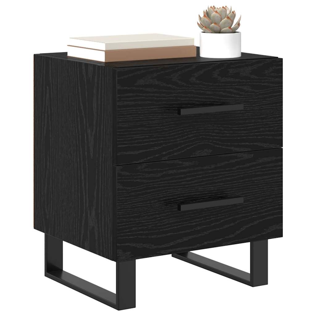 Nattbordskap Svart Eik 40 x 35 x 47,5 cm Konstruert tre
