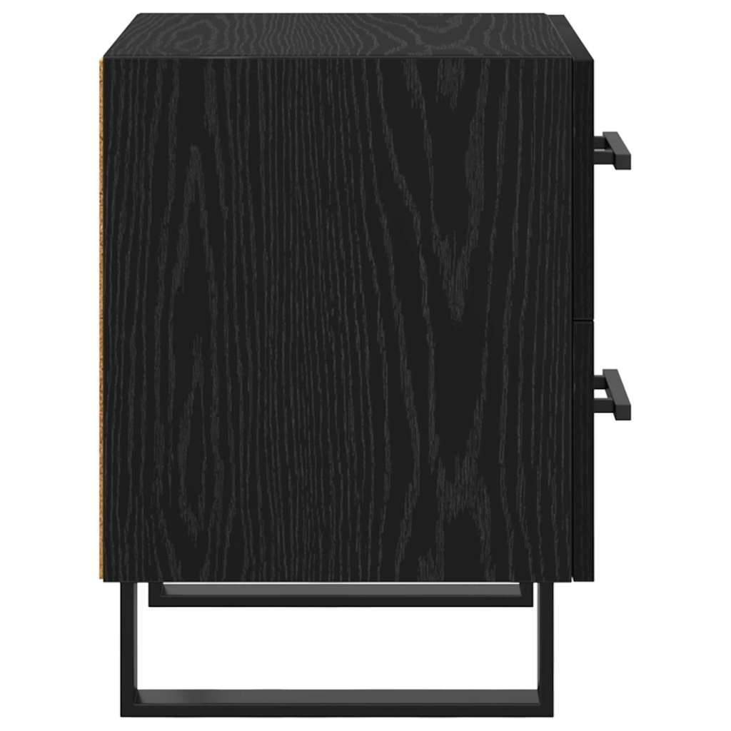 Nattbordskap Svart Eik 40 x 35 x 47,5 cm Konstruert tre