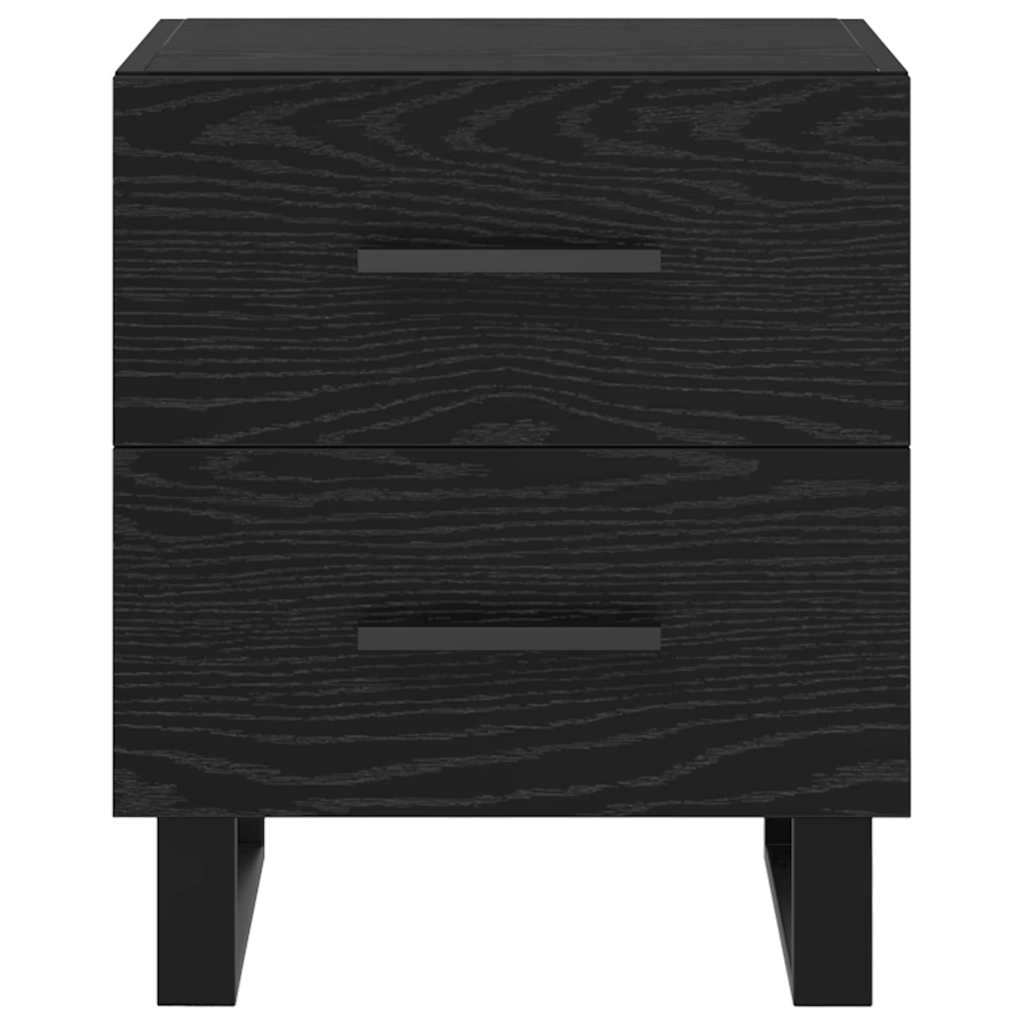 Nattbordskap 2 pcs Svart Eik 40 x 35 x 47,5 cm Konstruert tre