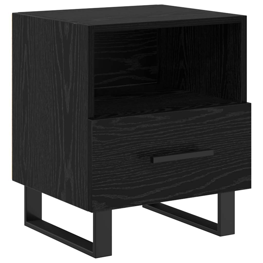 Nattbordskap 2 pcs Svart Eik 40 x 35 x 47,5 cm Konstruert tre