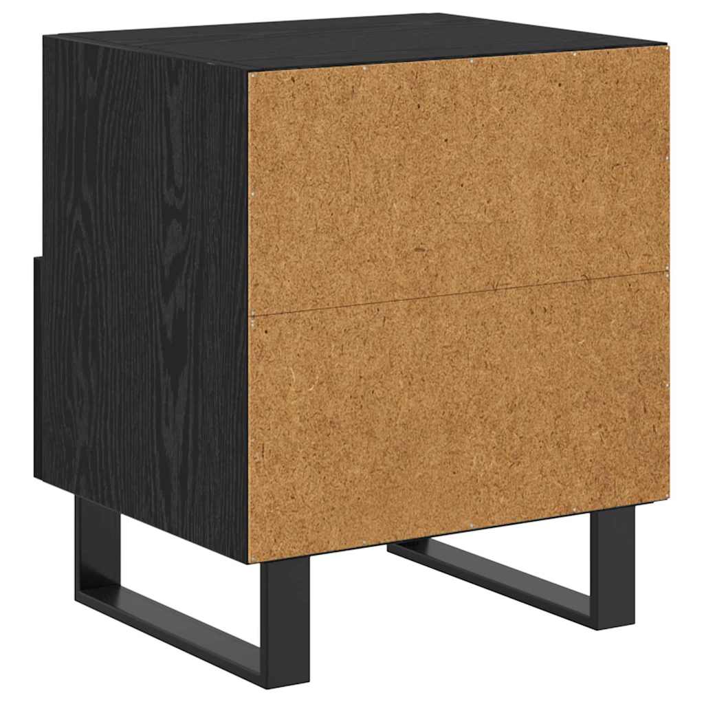 Nattbordskap 2 pcs Svart Eik 40 x 35 x 47,5 cm Konstruert tre