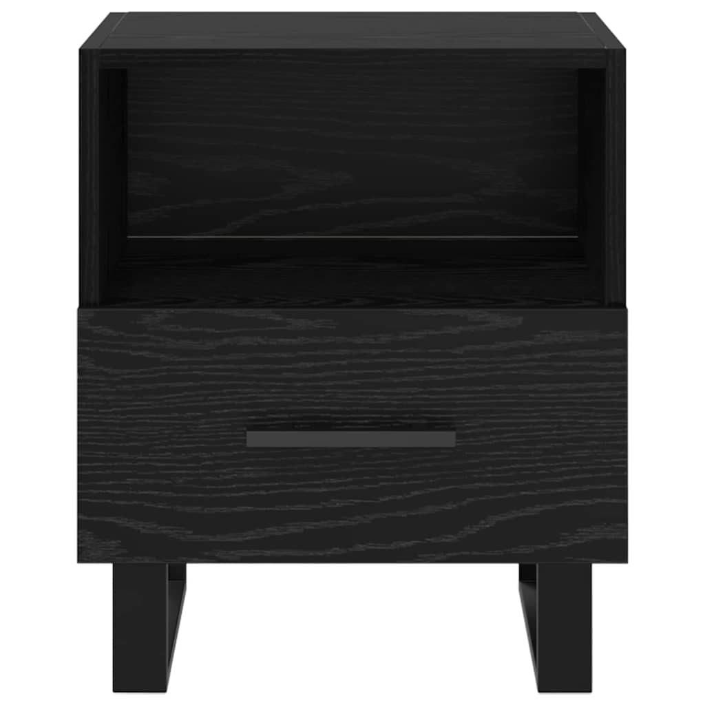 Nattbordskap 2 pcs Svart Eik 40 x 35 x 47,5 cm Konstruert tre