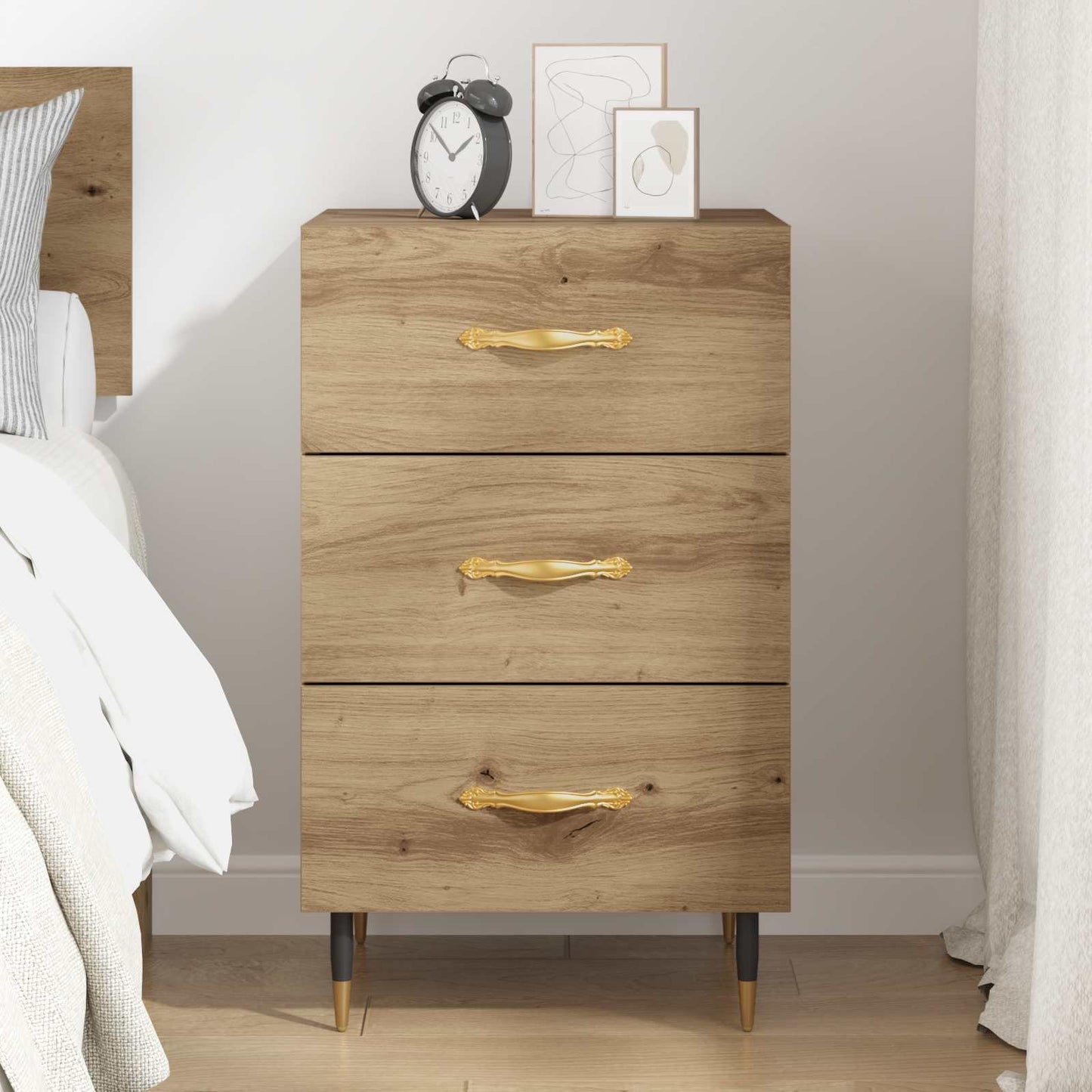 Nattbordskap Artisan Eik 40 x 40 x 66 cm Konstruert tre