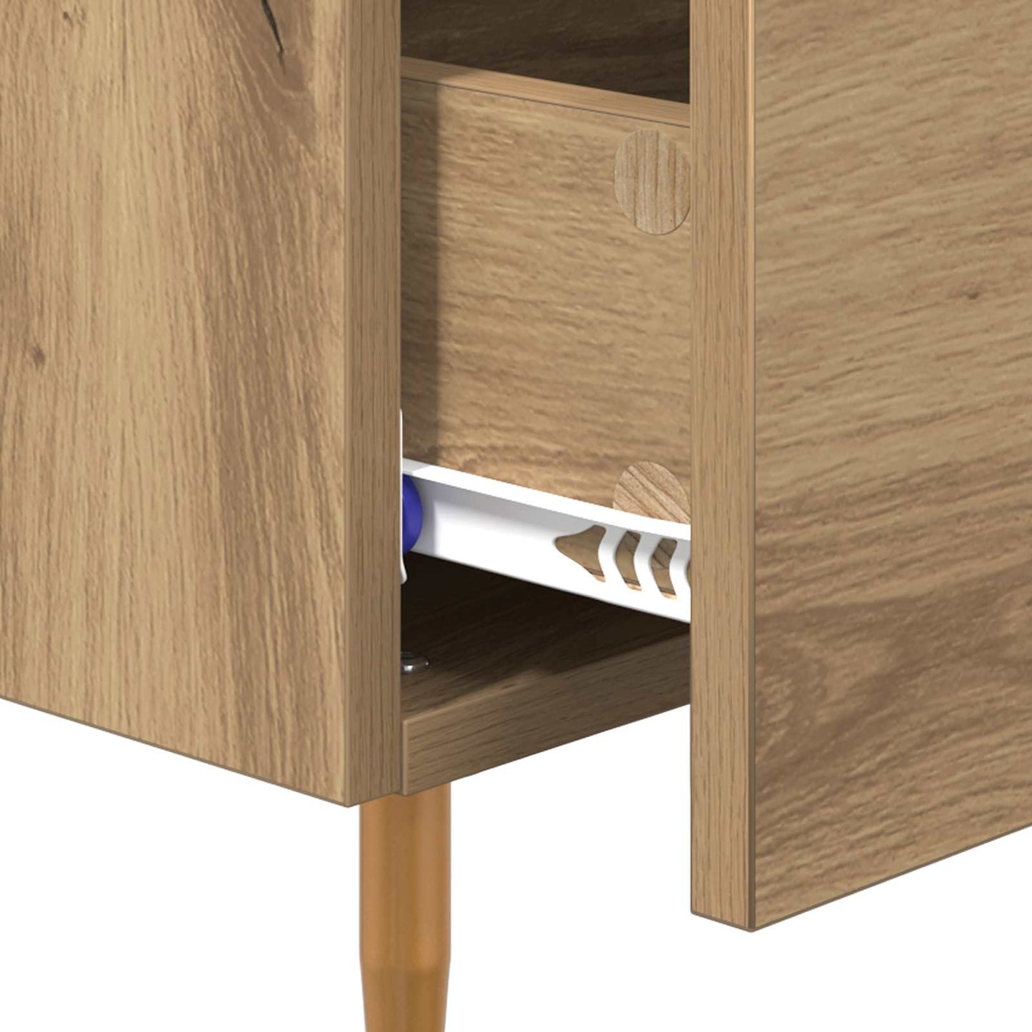 Nattbordskap Artisan Eik 40 x 40 x 66 cm Konstruert tre