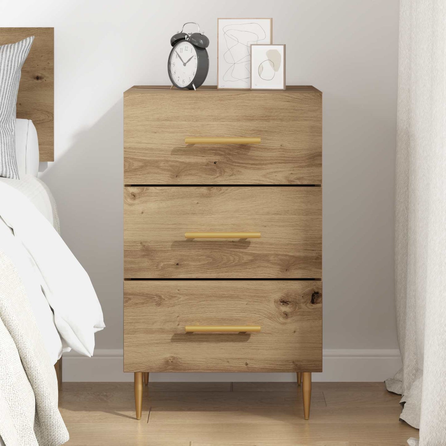 Nattbordskap Artisan Eik 40 x 40 x 66 cm Konstruert tre