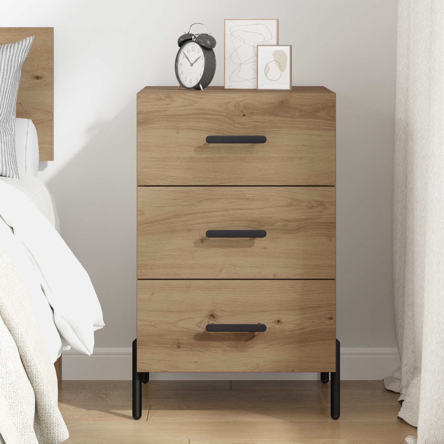 Nattbordskap Artisan Eik 40 x 40 x 66 cm Konstruert tre