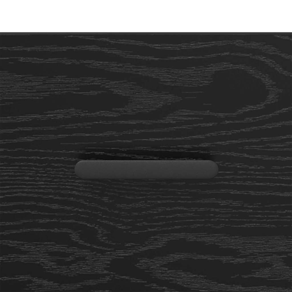 Nattbordskap med skuff Svart eik 40 x 40 x 66 cm Konstruert tre