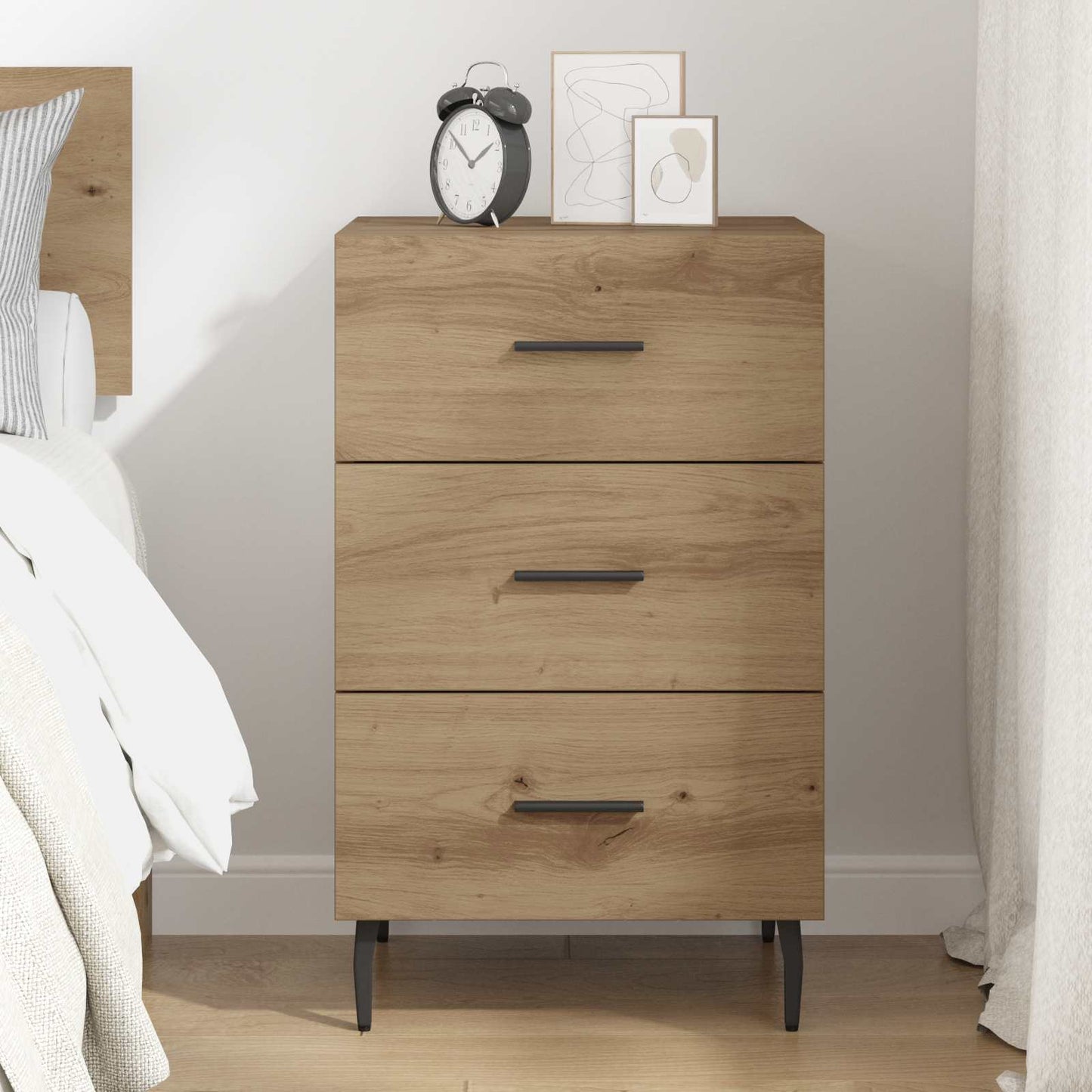 Nattbordskap Artisan Eik 40 x 40 x 66 cm Konstruert tre
