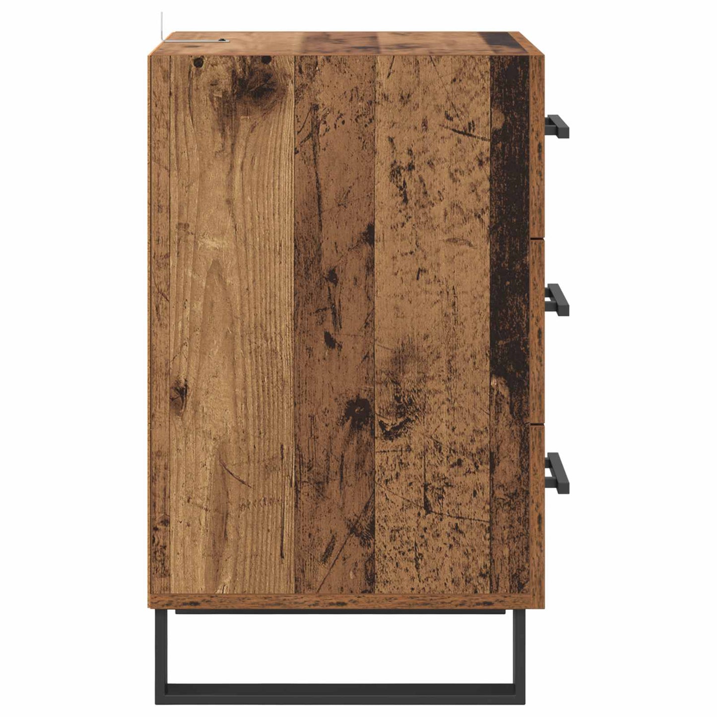 Nattbordskap med skuff Gamle tre 40 x 40 x 66 cm Konstruert tre