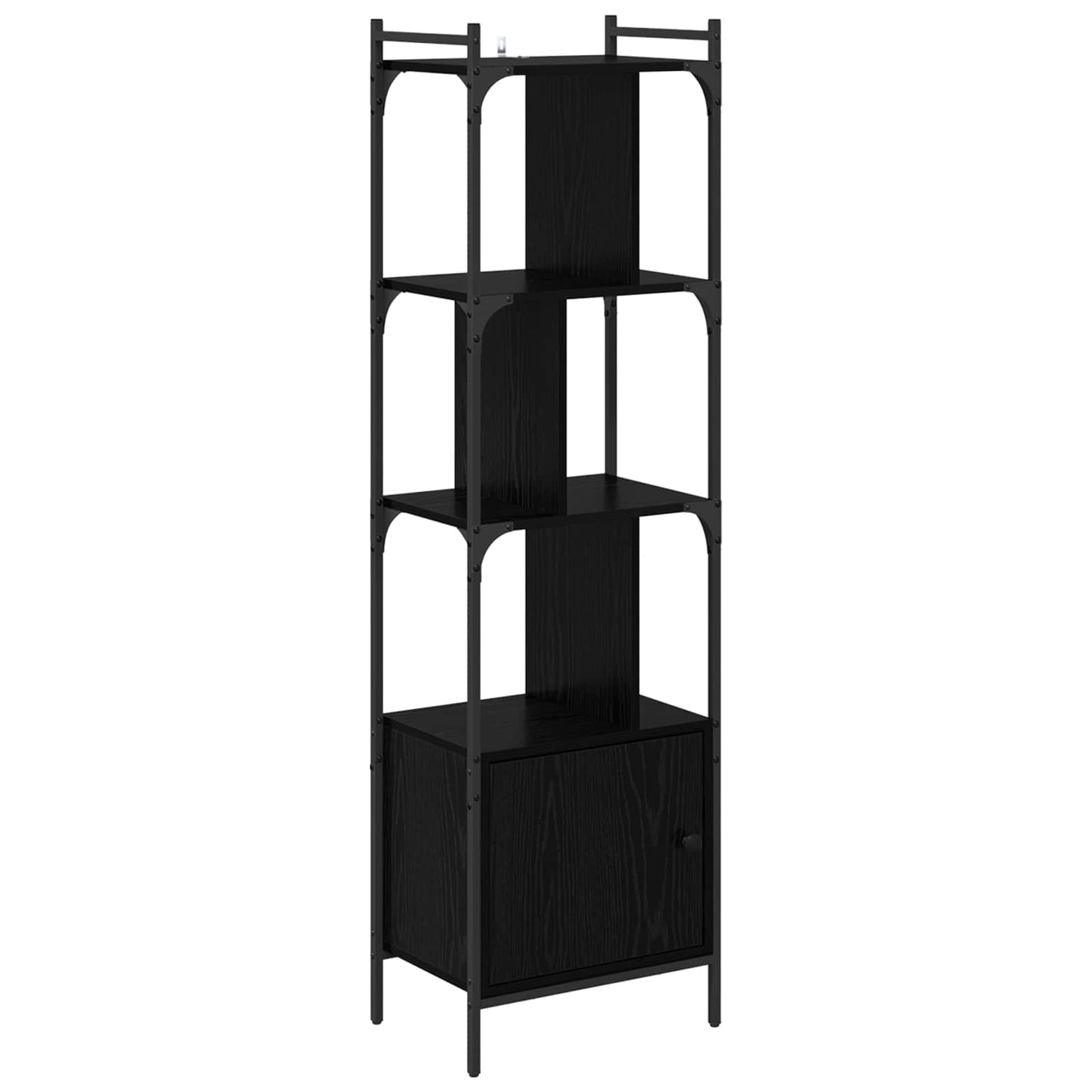 Bokhylle Svart Eik 44,5 x 30 x 154,5 cm Konstruert tre