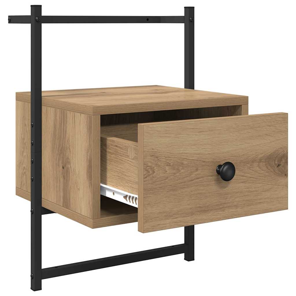 Nattbordskap 2 pcs Artisan Eik 35 x 30 x 51 cm Konstruert tre