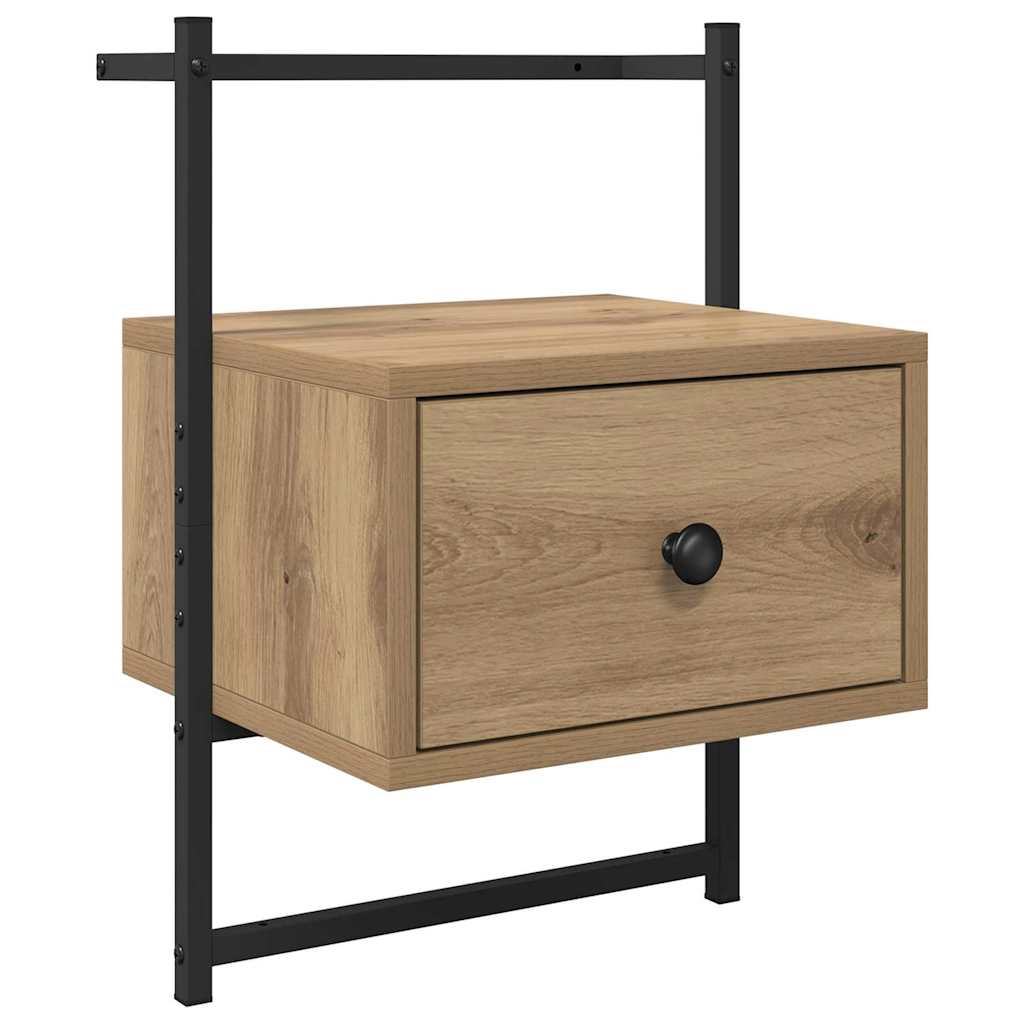 Nattbordskap 2 pcs Artisan Eik 35 x 30 x 51 cm Konstruert tre