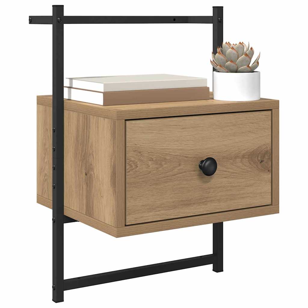 Nattbordskap 2 pcs Artisan Eik 35 x 30 x 51 cm Konstruert tre