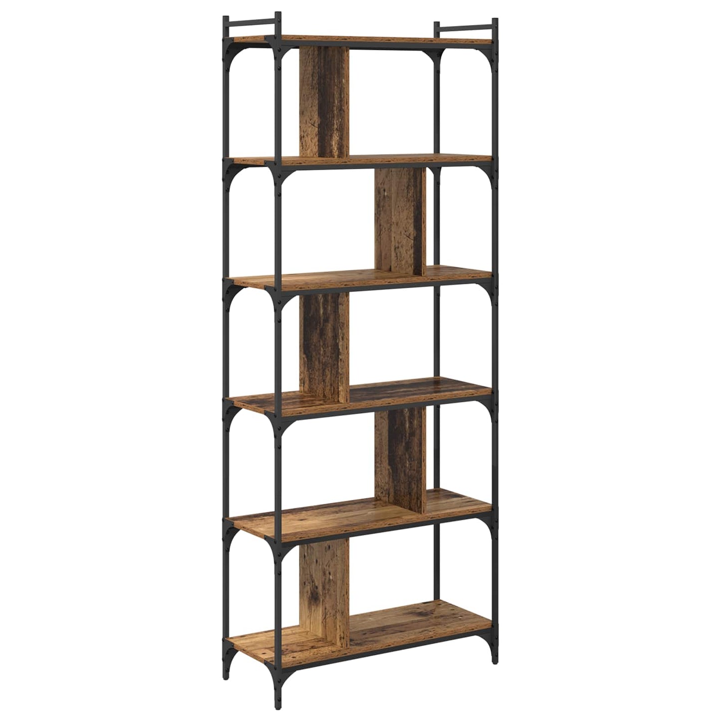 Bokhylle Gammelt tre 76 x 32 x 192 cm Konstruert tre