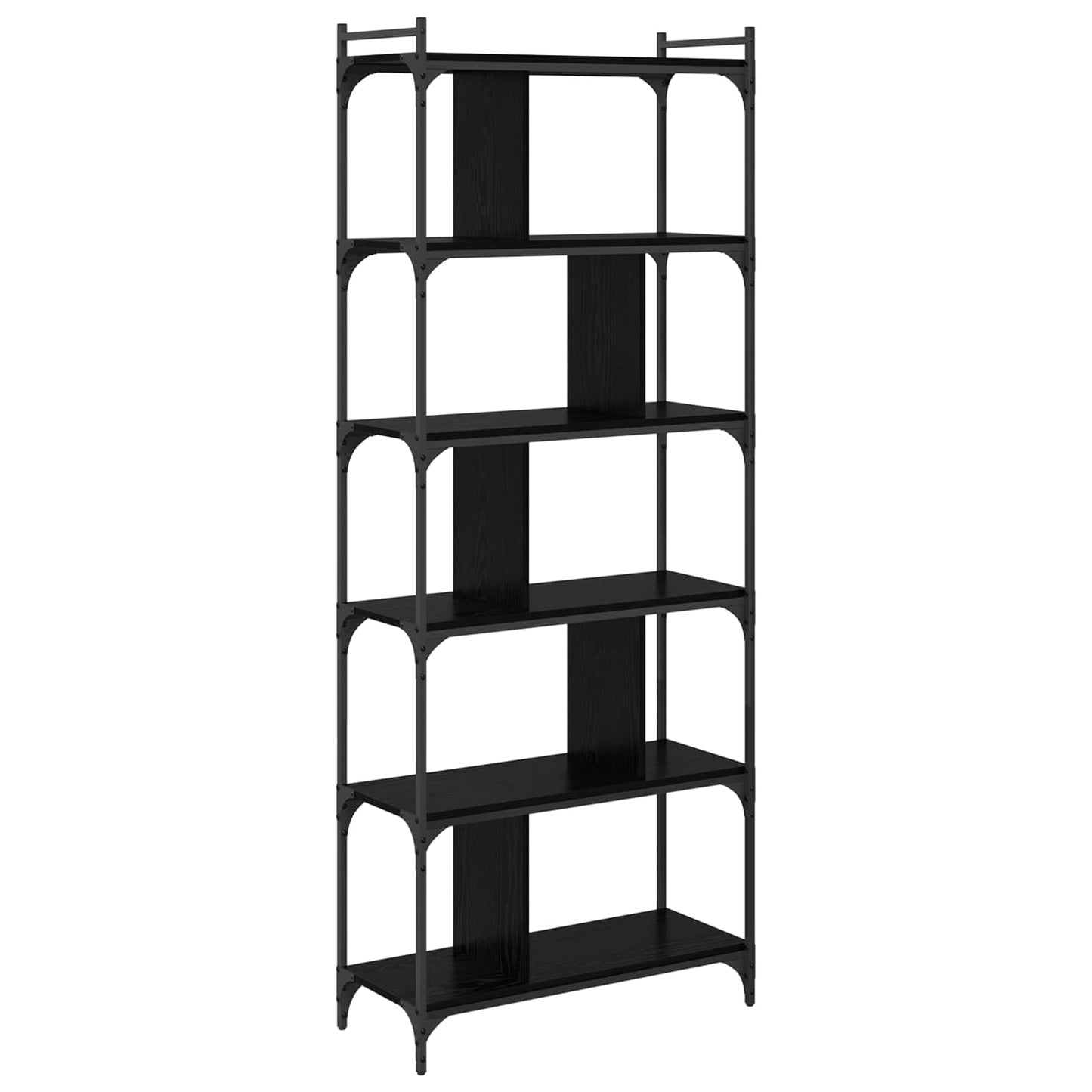 Bokhylle Svart eik 76 x 32 x 192 cm Konstruert tre