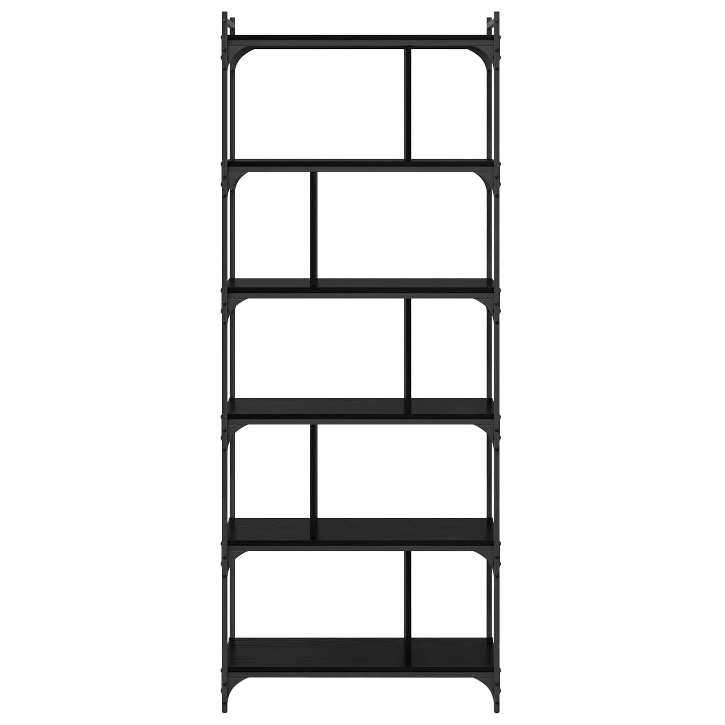 Bokhylle Svart eik 76 x 32 x 192 cm Konstruert tre