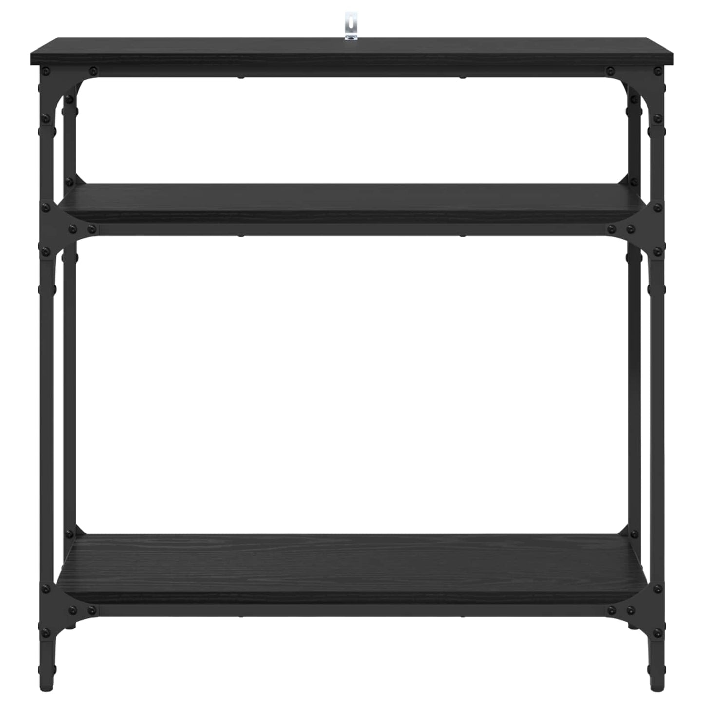 Konsollbord med hylle Svart Eik 75 x 29 x 75 cm Konstruert tre