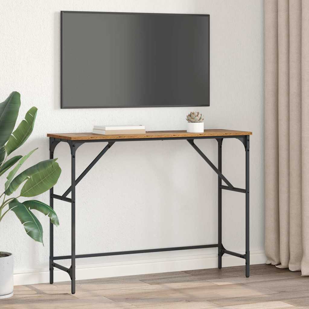 Konsollbord Gammelt tre 100 x 32 x 75 cm Konstruert tre