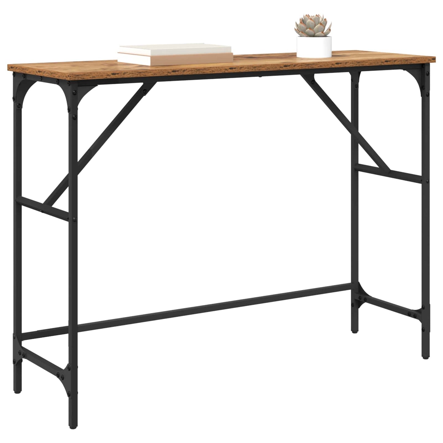 Konsollbord Gammelt tre 100 x 32 x 75 cm Konstruert tre