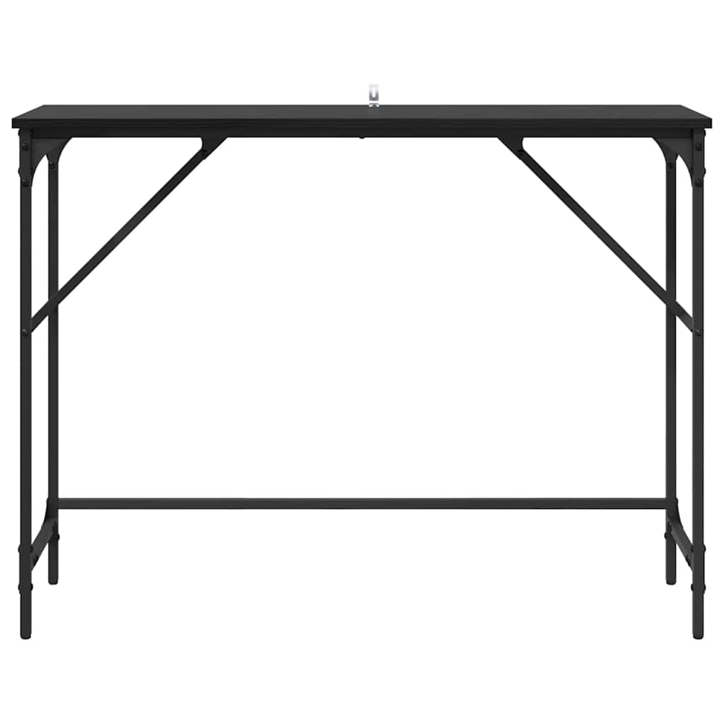Konsollbord Svart Eik 100 x 32 x 75 cm Konstruert tre