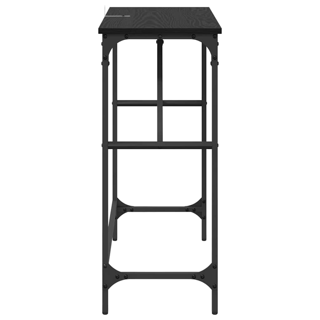 Konsollbord Svart Eik 75 x 32 x 75 cm Konstruert tre