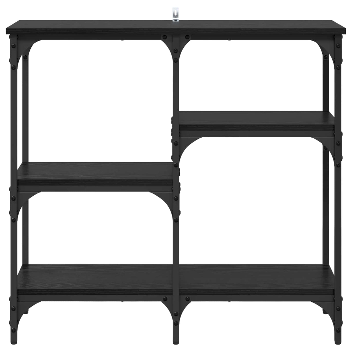 Konsollbord med hylle Svart Eik 80 x 29 x 75 cm Konstruert tre