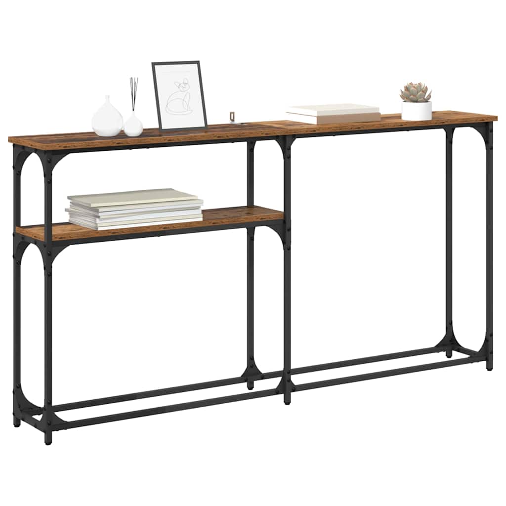 Konsollbord Gammelt tre 145x22.5x75cm Konstruert tre