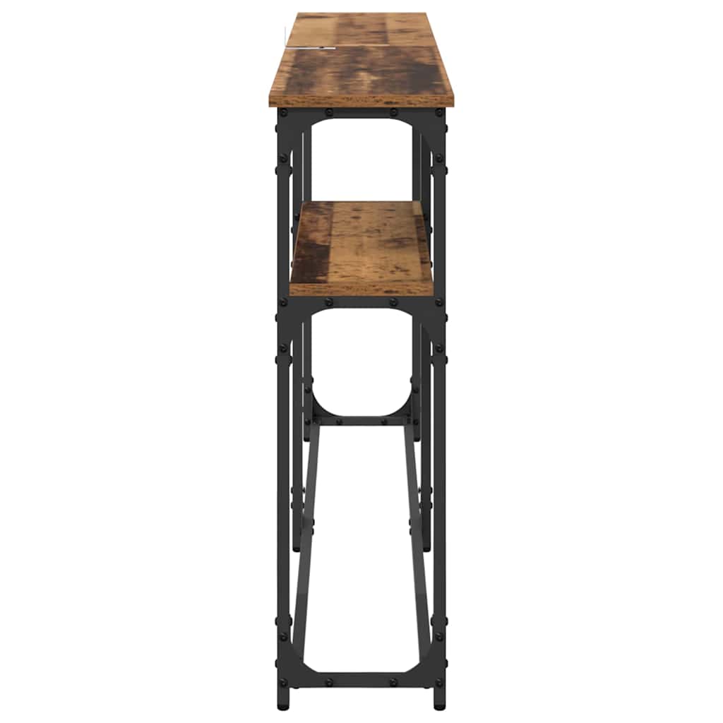Konsollbord Gammelt tre 145x22.5x75cm Konstruert tre
