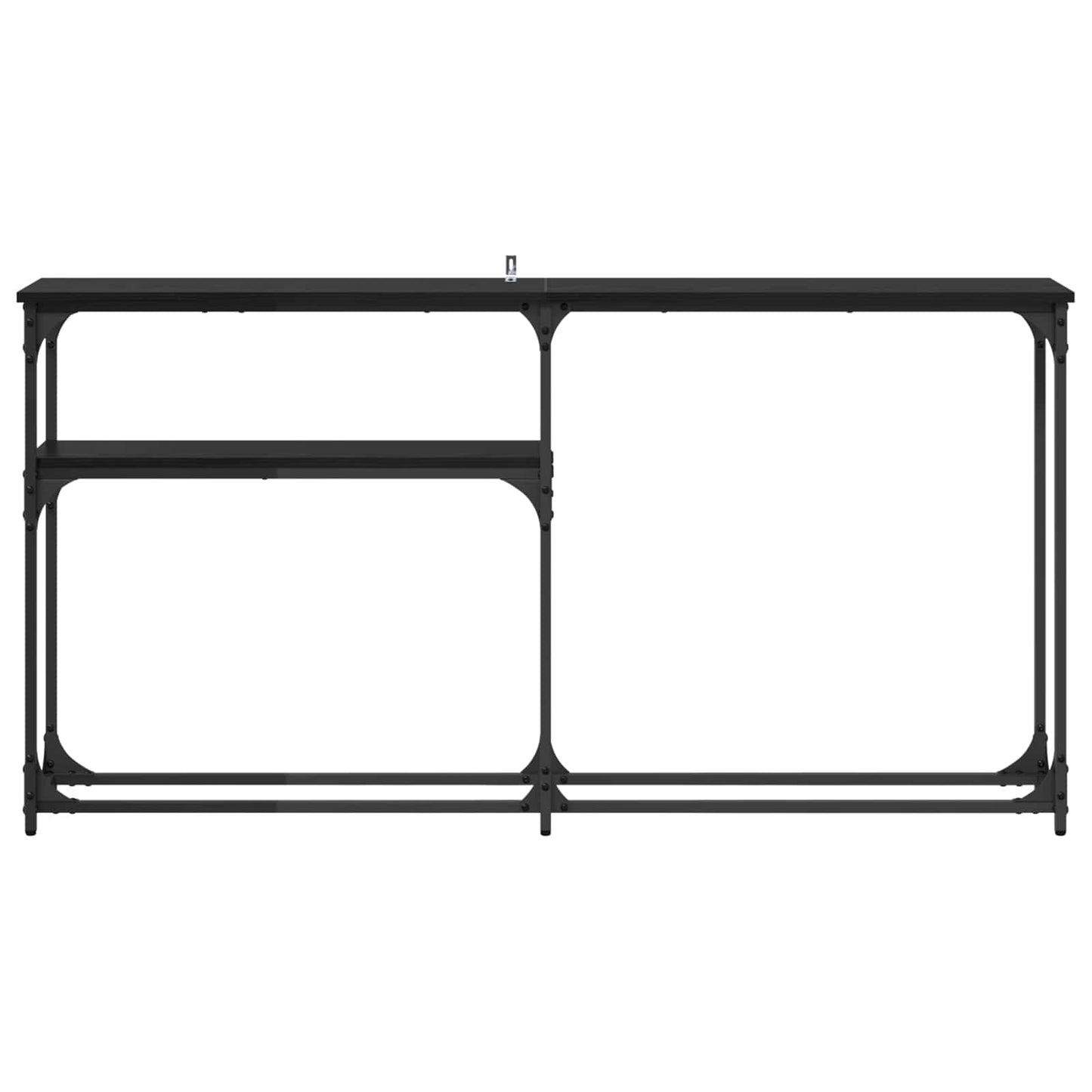 Konsollbord Svart Eik 146 x 22.5 x 75 cm Konstruert tre