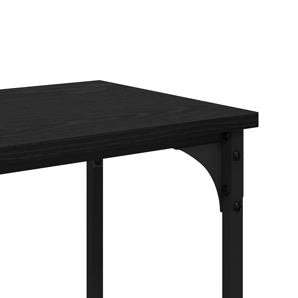 Konsollbord Svart Eik 150 x 29 x 75 cm Ingeniørtre og metall