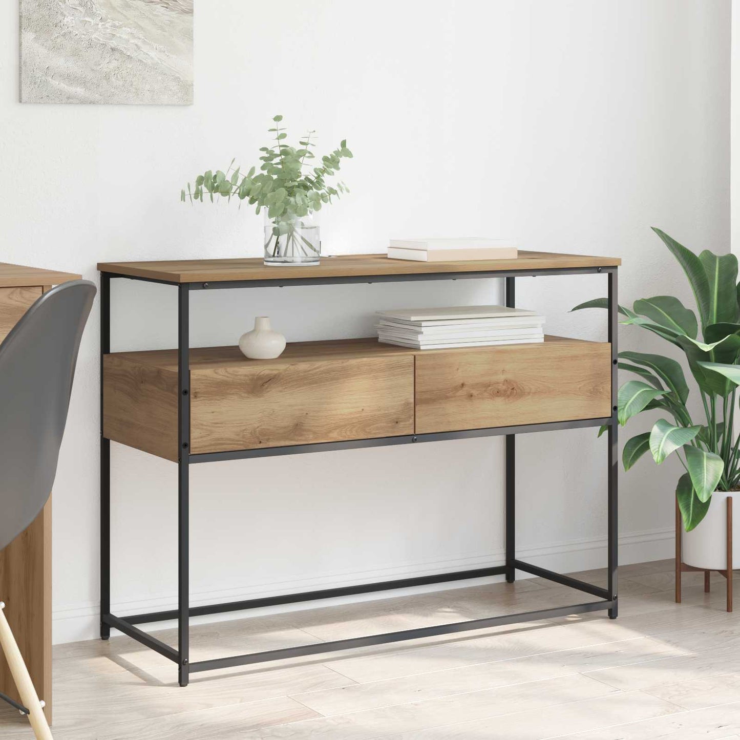 Konsollbord Artisan Eik 100 x 40 x 75 cm Konstruert tre
