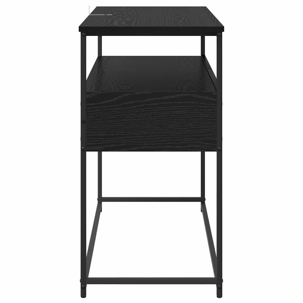 Konsollbord med skuff Svart Eik 100 x 40 x 75 cm Konstruert tre