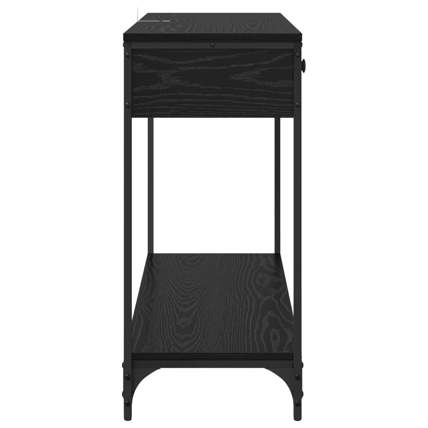 Konsollbord Svart Eik 100 x 34,5 x 75 cm Konstruert tre