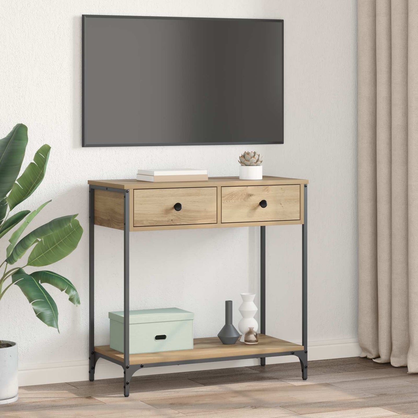 Konsollbord Artisan Eik 75 x 34,5 x 75 cm Konstruert tre