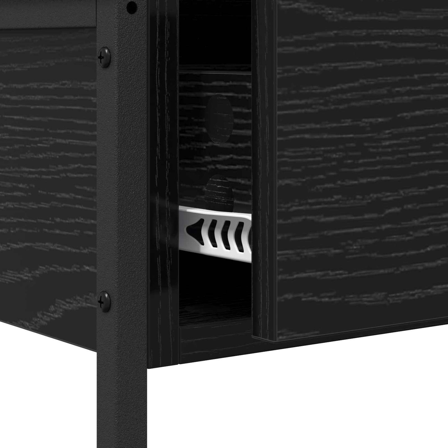 Konsollbord Svart Eik 75 x 34,5 x 75 cm Konstruert tre