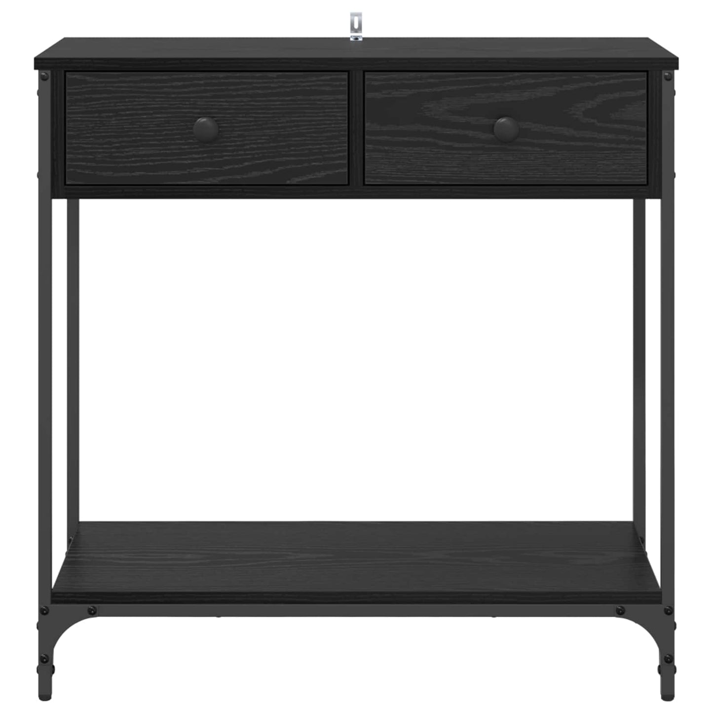 Konsollbord Svart Eik 75 x 34,5 x 75 cm Konstruert tre