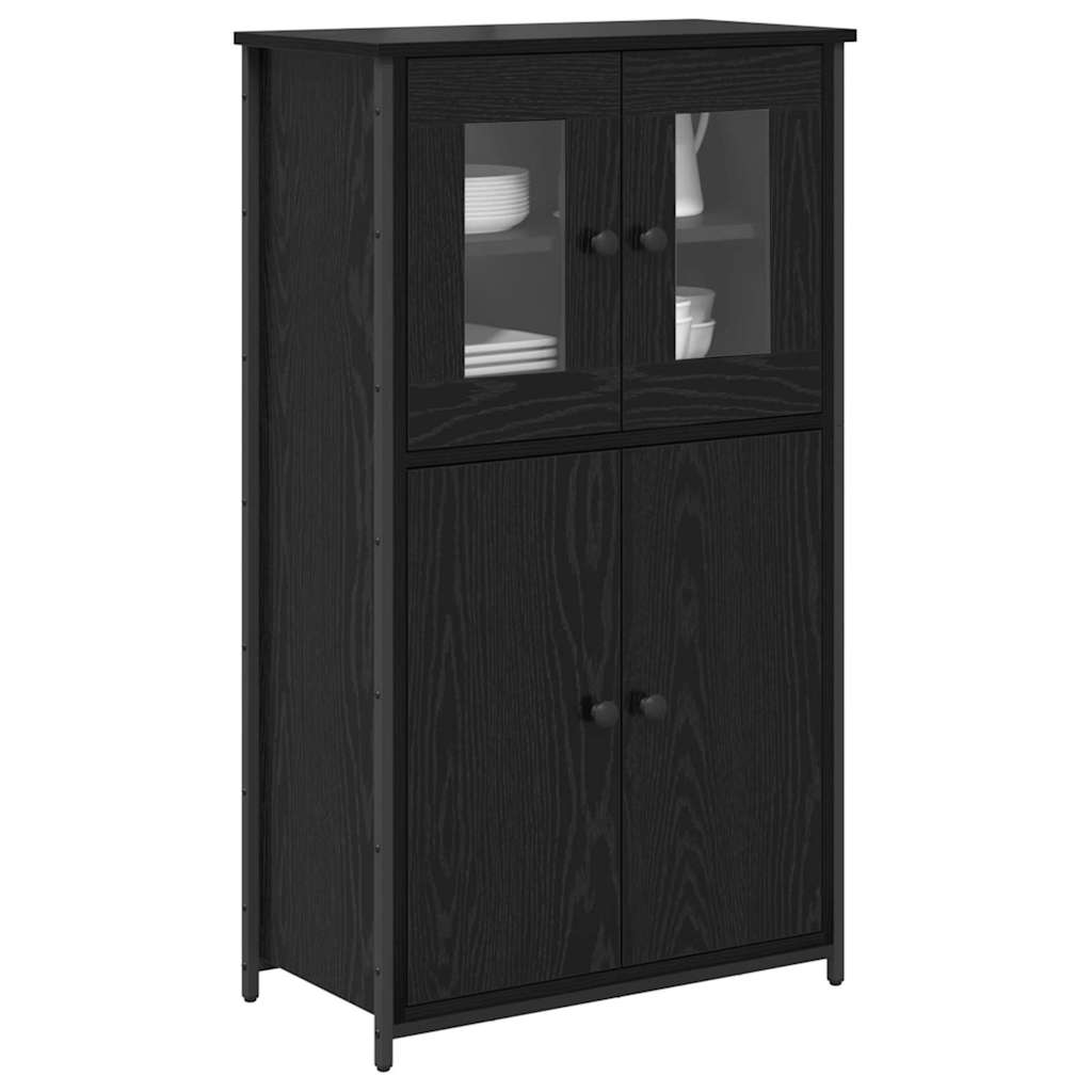 Høyskap Svart Eik 62 x 32 x 106,5 cm Konstruert tre