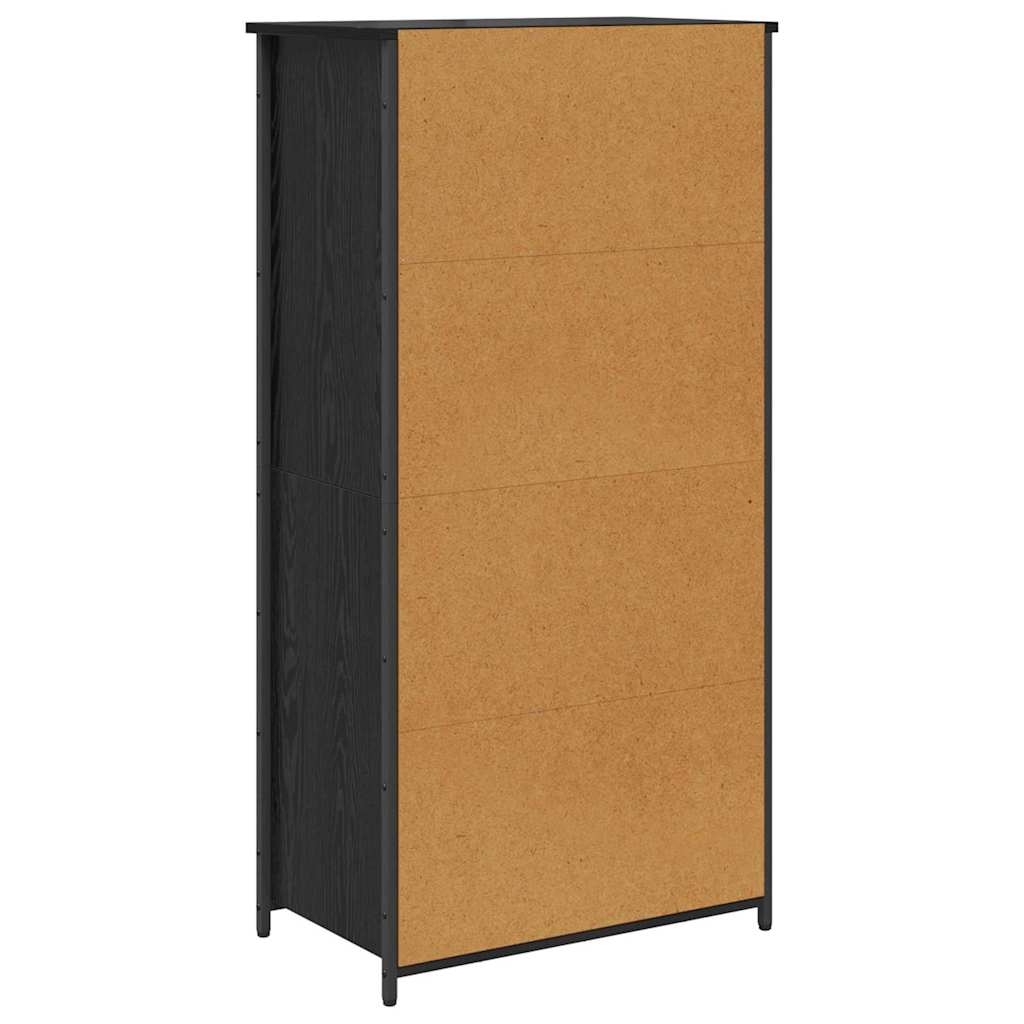 Høyskap Svart Eik 62 x 36 x 121,5 cm Konstruert tre
