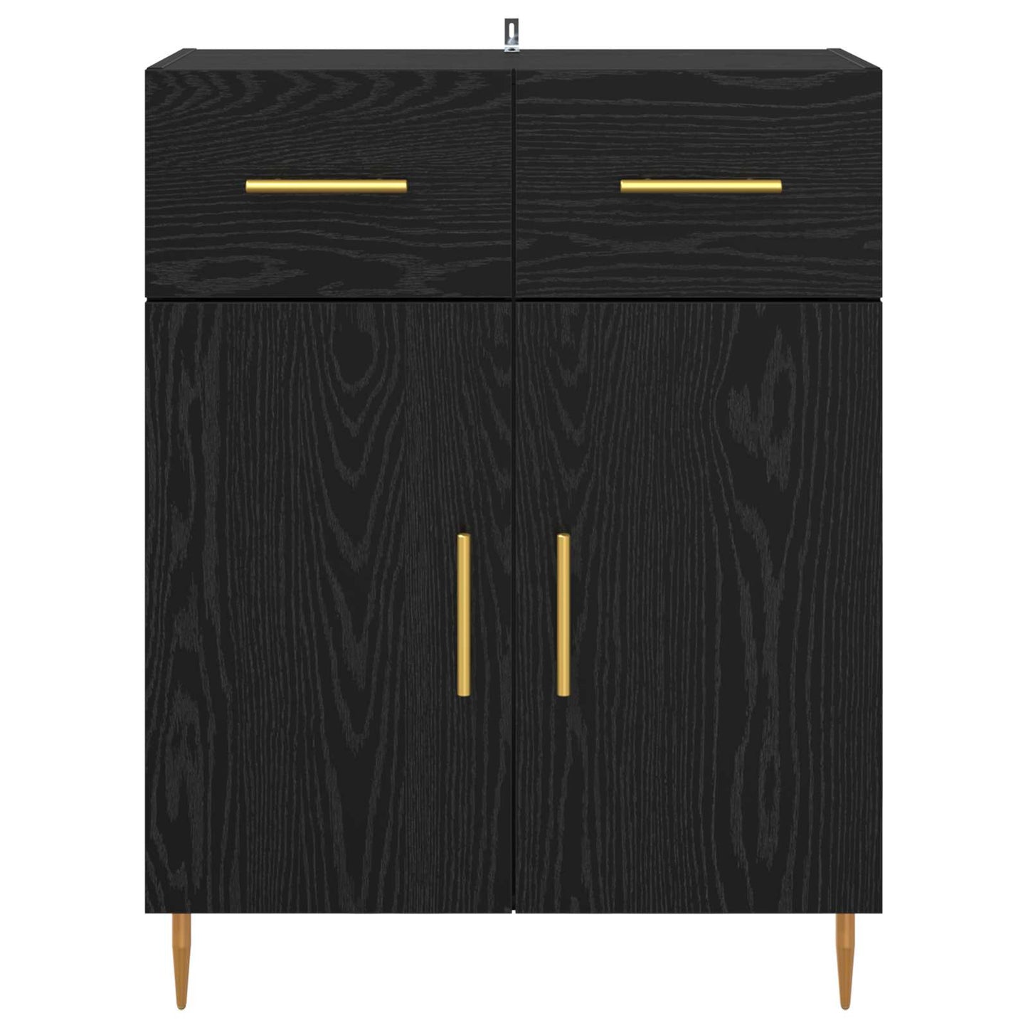 Serviesskap Svart Eik 69,5 x 34 x 90 cm Konstruert tre
