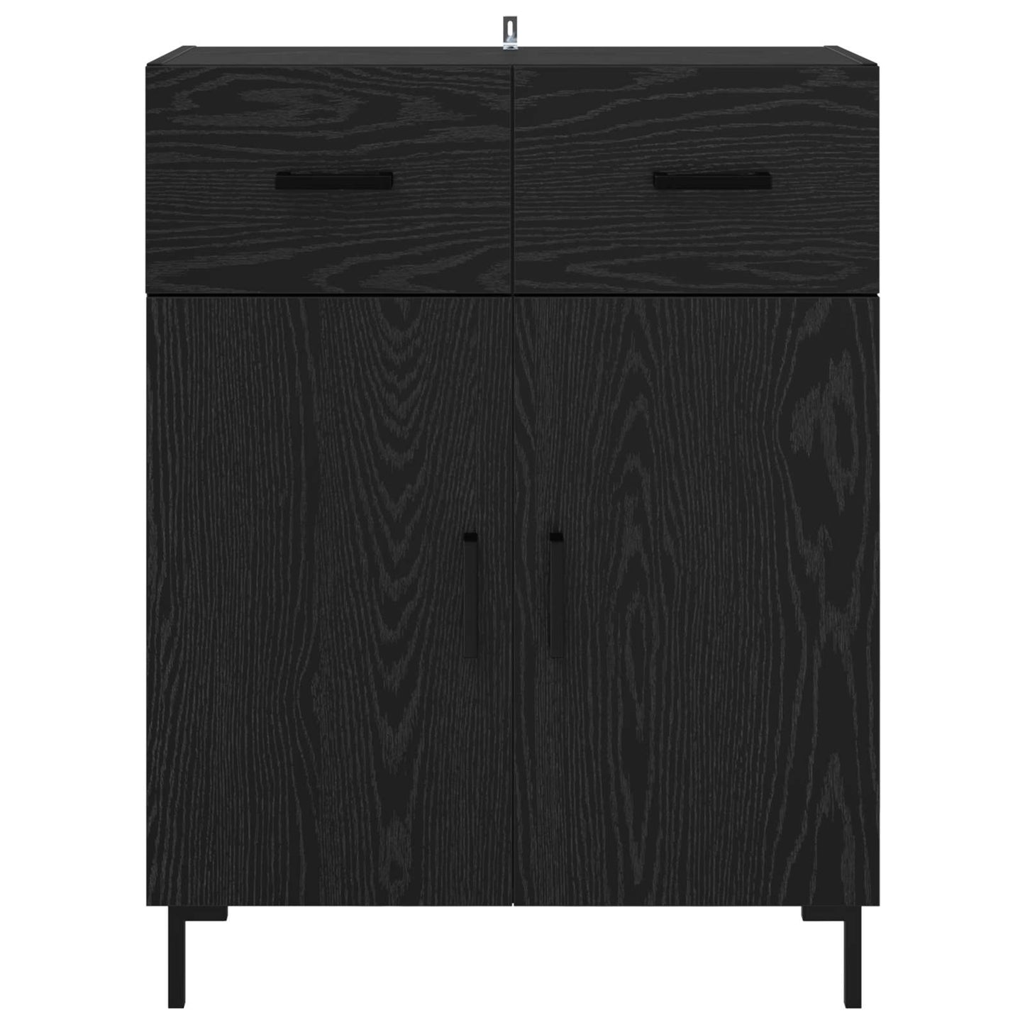 Serviesskap Svart Eik 69,5 x 34 x 90 cm Konstruert tre