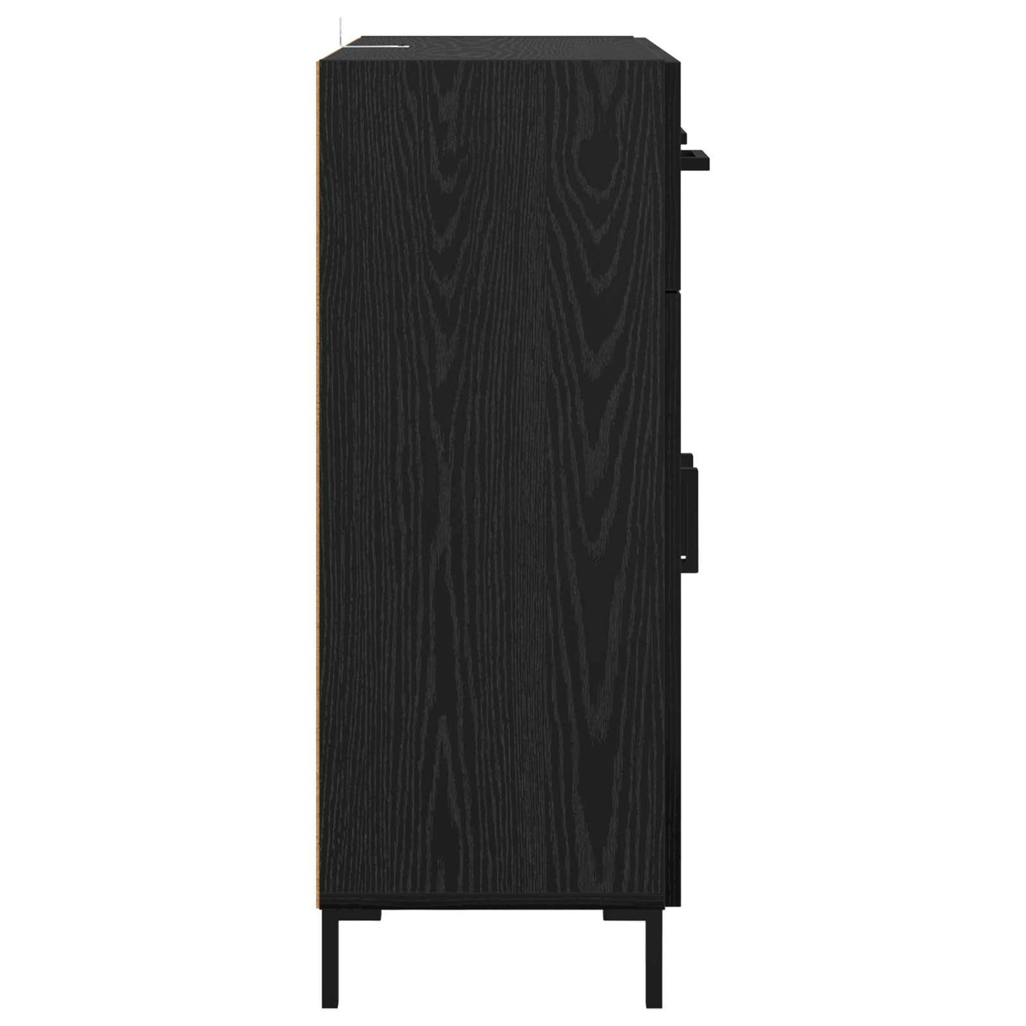 Serviesskap Svart Eik 69,5 x 34 x 90 cm Konstruert tre