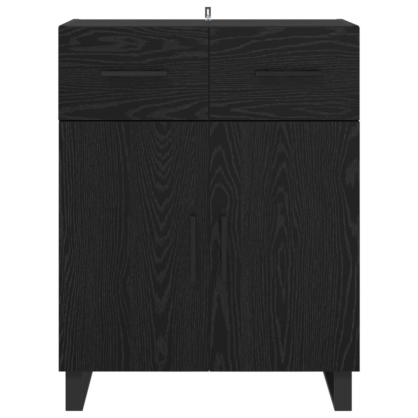 Serviesskap Svart Eik 69,5 x 34 x 90 cm Konstruert tre