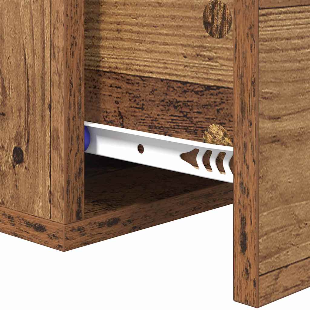 Vegghengt nattbord Gamle tre 35 x 35 x 20 cm Konstruert tre