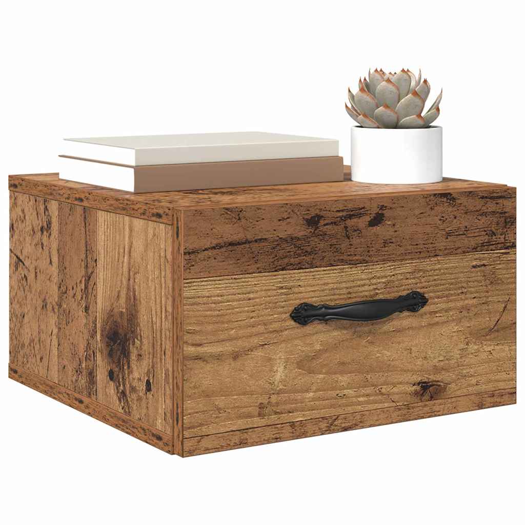 Nattbordskap 2 pcs Gammelt tre 35 x 35 x 20 cm Konstruert tre
