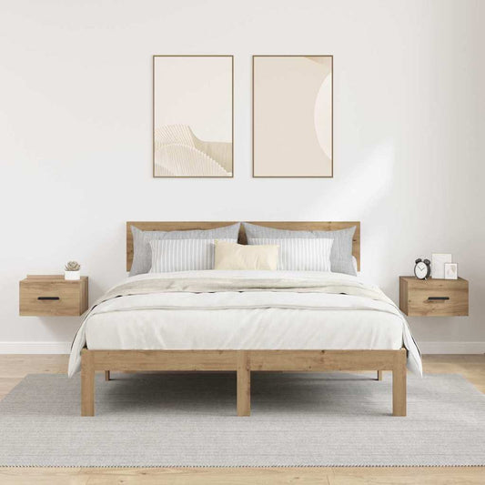 Nattbordskap 2 pcs Artisan Eik 35 x 35 x 20 cm Konstruert tre