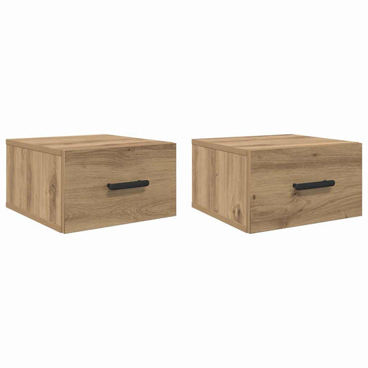 Nattbordskap 2 pcs Artisan Eik 35 x 35 x 20 cm Konstruert tre