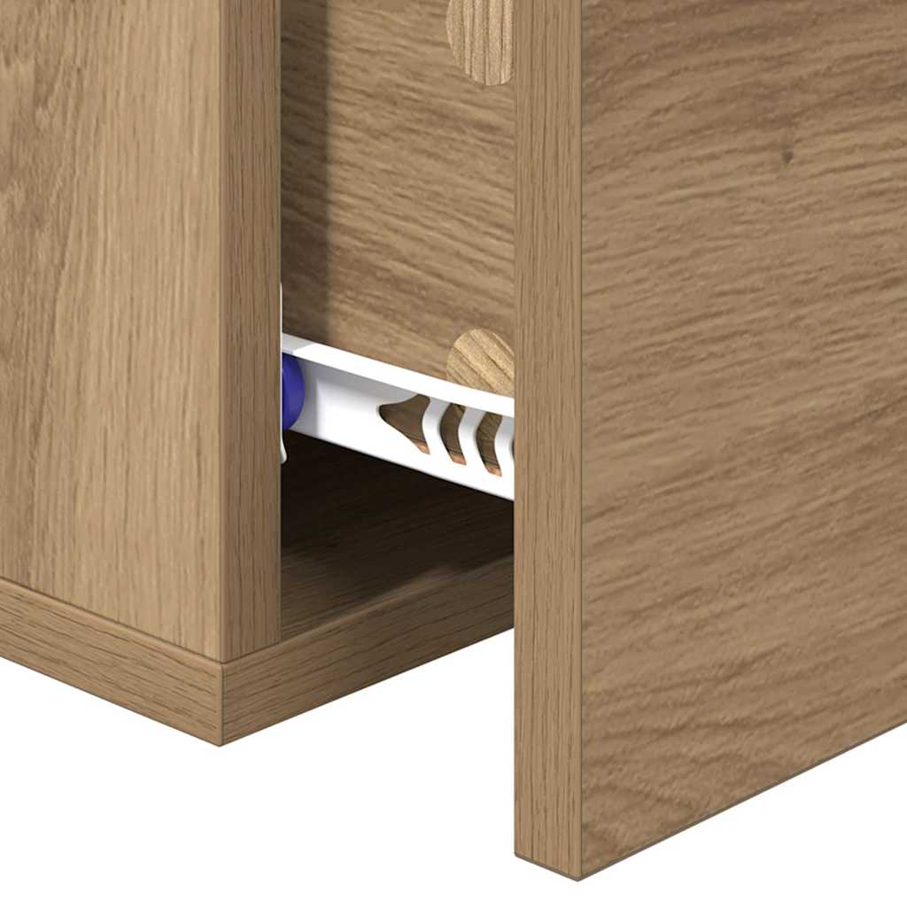 Nattbordskap 2 stk. artisan eik 35 x 35 x 20 cm Konstruert tre