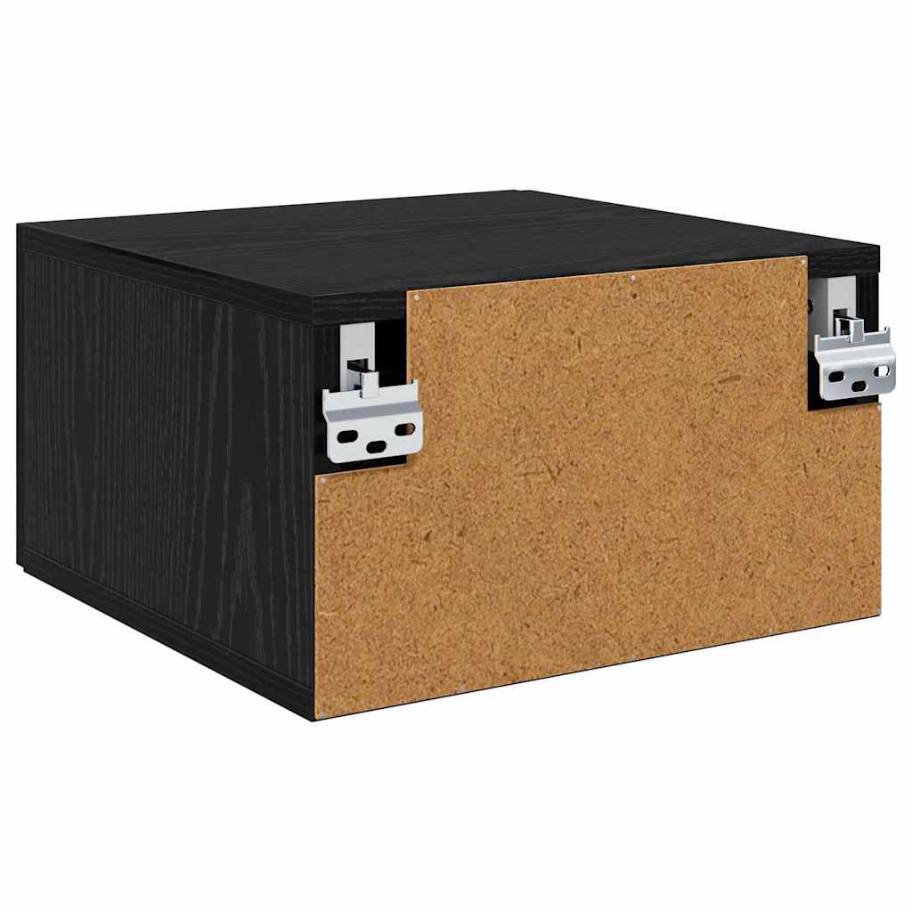 Nattbordskap 2 pcs Svart eik 35 x 35 x 20 cm Konstruert tre